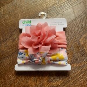 3/$12 NWT Carters baby girl 2 piece floral headwraps set‎ NWT